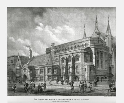 City of Londons bibliotek og museum, 1886 af Unbekannt