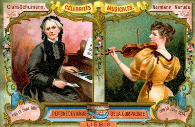 Clara Schumann og Wilma Norman-Neruda, c1900 af Unbekannt
