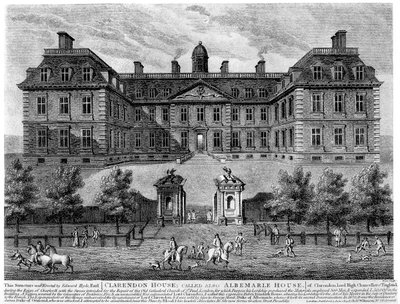 Clarendon House, Piccadilly, 1600-tallet, 1908 af Unbekannt