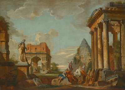 Klassisk Landskab, c.1750. af Unbekannt