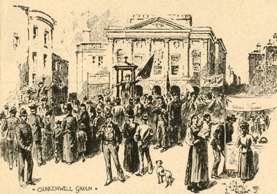 Clerkenwell Green, London, c1890. af Unbekannt