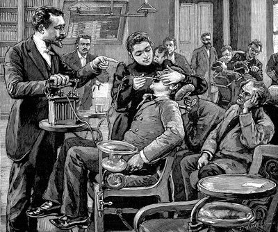 Klinik ved School of Dentistry, Paris, 1892 af Unbekannt