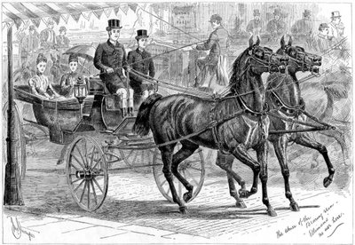 Træner og heste, 1889 af Unbekannt