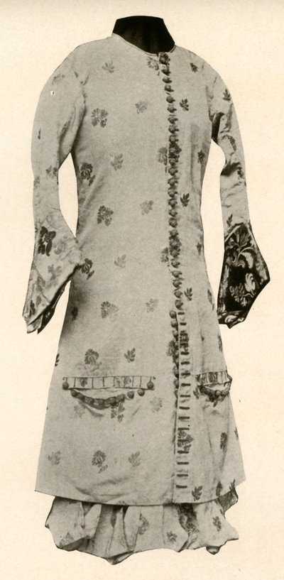 Frakke og helbukser af brun brokade med blomster og blade, c1670, 1937. af Unbekannt