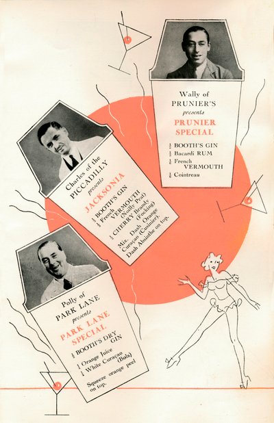 Cocktailopskrifter, c1935 1935. af Unbekannt