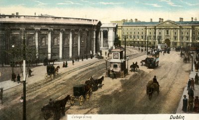 College Green - Dublin, slutningen af det 19.-begyndelsen af det 20. århundrede. af Unbekannt