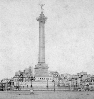 Julisøjlen, Place de la Bastille, Paris, Frankrig, slutningen af ​​det 19. eller begyndelsen af ​​det 20. århundrede af Unbekannt