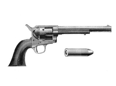 Colt Frontier revolver, opfundet af Samuel Colt 1814-62, c1890 af Unbekannt