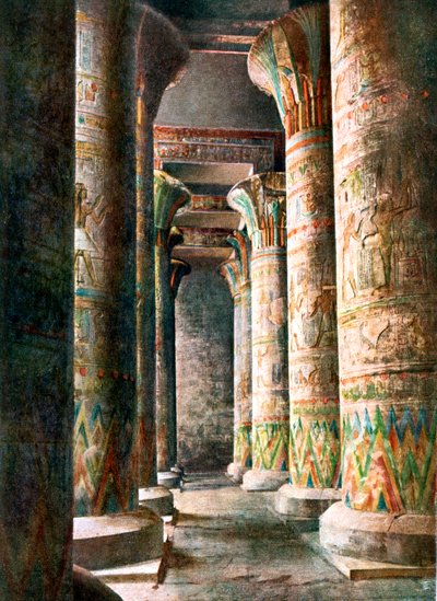 Søjler, Horus tempel, Edfu, Egypten, 20. århundrede af Unbekannt