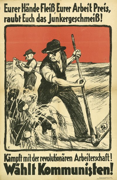 Kommunistisk valgplakat KPD, ca 1931 af Unbekannt