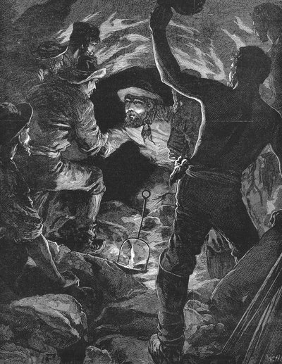 Færdiggørelse af St. Gotthard-tunnelen under Alperne, 1880 af Unbekannt