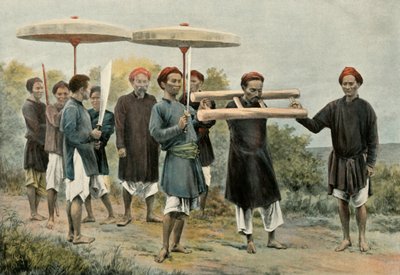Condemned Walking in Punishment, The Condemned Walking in Punishment, 1900. af Unbekannt