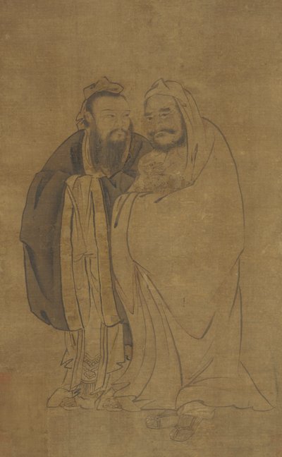Confucius og Buddha vugger i Qilin, Ming-dynastiet, 1400-tallet. af Unbekannt