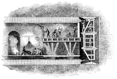 Konstruktion af Thames Tunnel, London, 1825-1843 af Unbekannt