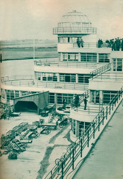 Kontroltårn i Le Bourget Lufthavn, Paris, c1936 c1937 af Unbekannt