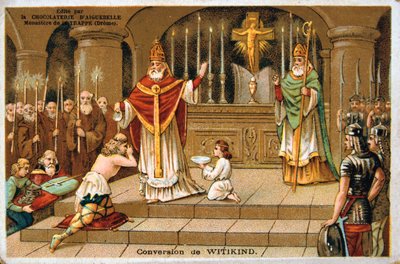 Conversion of Witikind, 785 AD, 1800-tallet af Unbekannt