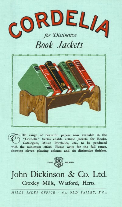 Cordelia for Distinctive Book Jackets, 1928. af Unbekannt