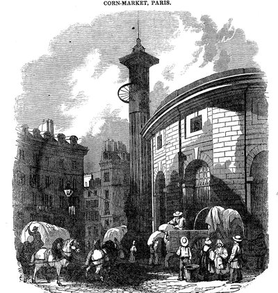 Kornmarked, Paris, 1836 af Unbekannt