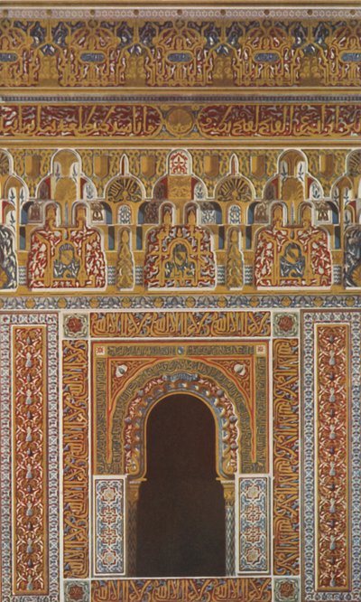 Gesims og vindue i midten af moskeens facade, 1907. af Unbekannt