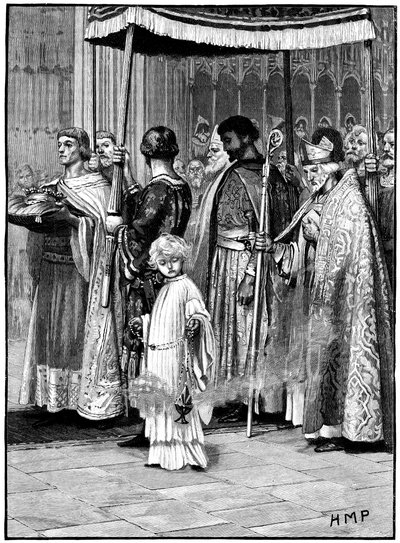 Kroning af Richard I i Westminster Abbey 1189, c1880 af Unbekannt