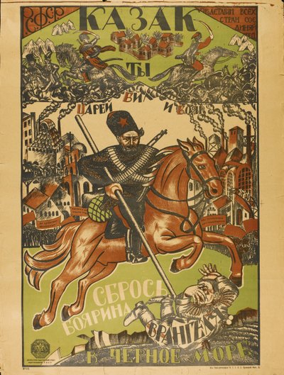 Kosak Smid Wrangel i Sortehavet plakat af Unbekannt