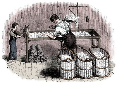 Bomuldsfremstilling, c1845 af Unbekannt