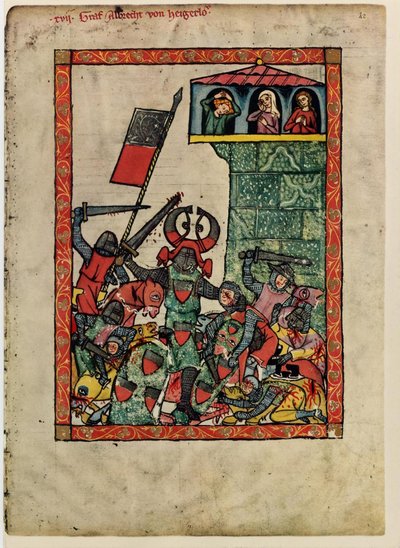 Grev Albrecht II af Hohenberg fra Codex Manesse, mellem 1305 og 1340 af Unbekannt