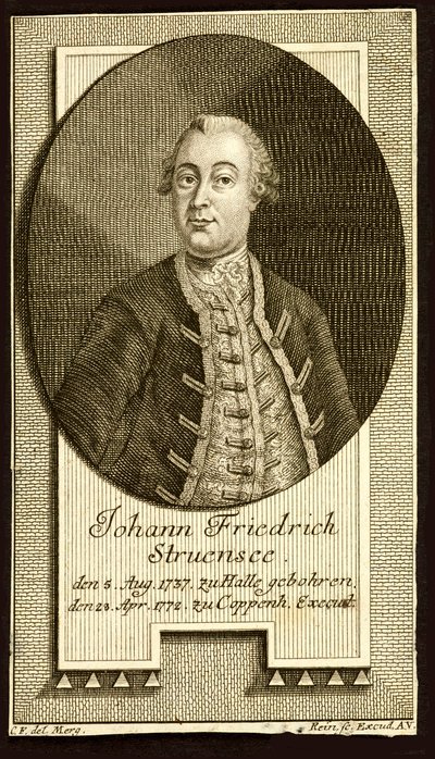 Grev Johann Friedrich Struensee 1737-1772, 1772. af Unbekannt