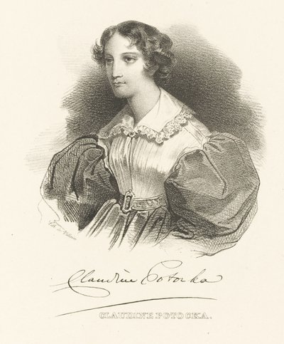 Grevinde Klaudyna Claudine Potocka, født Dzialynska 1801-1836, ca. 1830. af Unbekannt