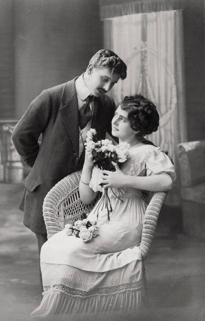 Forelsket par, c1900-1919 af Unbekannt