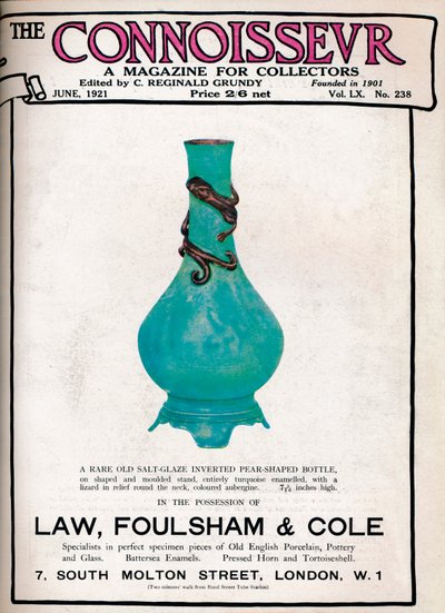 Cover af The Connoisseur, juni 1921 af Unbekannt