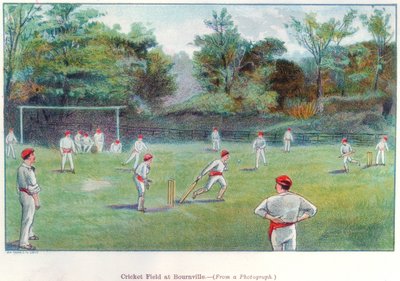 Cricketbane i Bournville, 1892 af Unbekannt