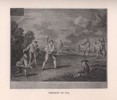 Cricket i 1743 1912 af Unbekannt