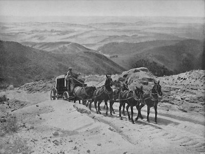 Krydser San Marcos Pass, Californien, c1897. af Unbekannt