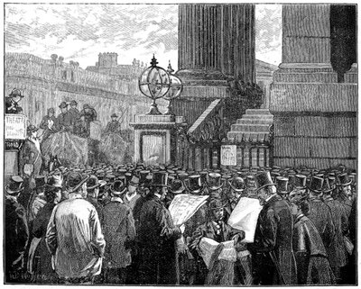 Publikum i Mansion House læser bulletinen om Prince of Wales sygdom, 1871 1900 af Unbekannt