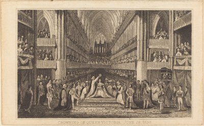 Kroning af dronning Victoria, 28. juni 1838 [højre halvdel], 1800-tallet. af Unbekannt