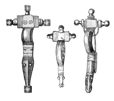 Korsformede fibulae, 1893 af Unbekannt