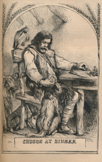 Crusoe til middag, c1870 af Unbekannt