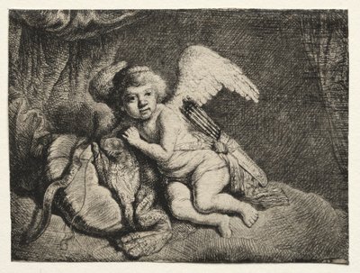 Amor hvile, 1600-tallet. af Unbekannt