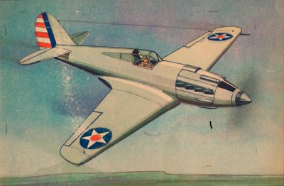 Curtis X.P.40 Fighter Monoplane, c1944. af Unbekannt