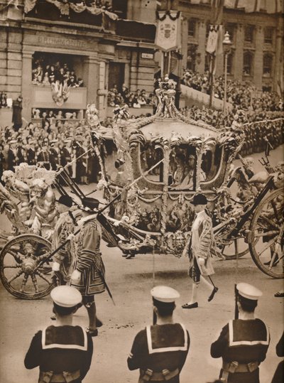 Cynosure of All Eyes in the Processions: The State Coach, 1937 af Unbekannt