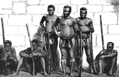 Dabulamanzi, en af ​​Zulu-lederne i Isandhlwana og Ghingilovo, c1880 af Unbekannt