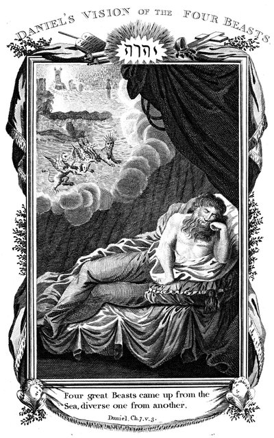 Daniels vision of the beasts, 1804 af Unbekannt
