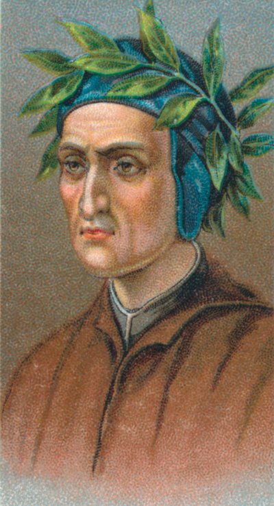 Dante Alighieri 1265-1321, italiensk florentinsk digter, 1924 af Unbekannt