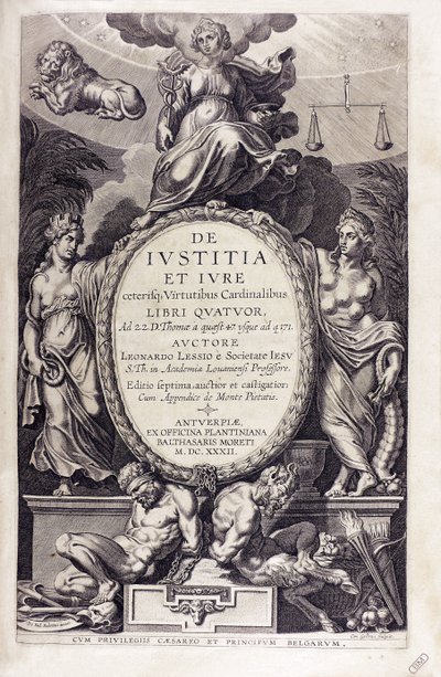 De iustitia et iure af Leonardus Lessius, 1632. af Unbekannt