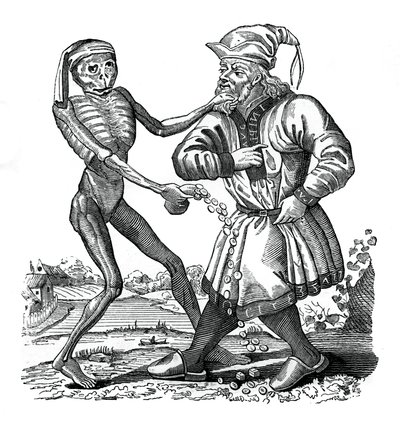 Døden og jøden, en episode fra Dødedansen, 1441, 1870 af Unbekannt
