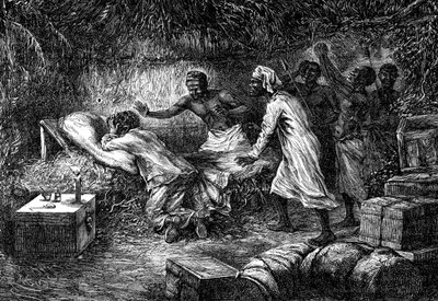 David Livingstones død, skotsk missionær og opdagelsesrejsende, 1. maj 1873 1877 af Unbekannt