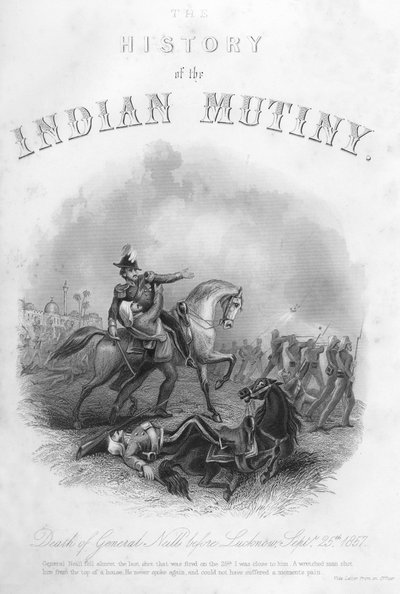 General Neills død før Lucknow, 25. september 1857, c1860 af Unbekannt