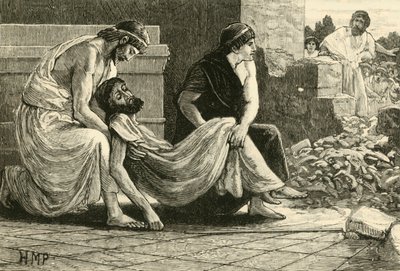 Pausanias død, 1890. af Unbekannt