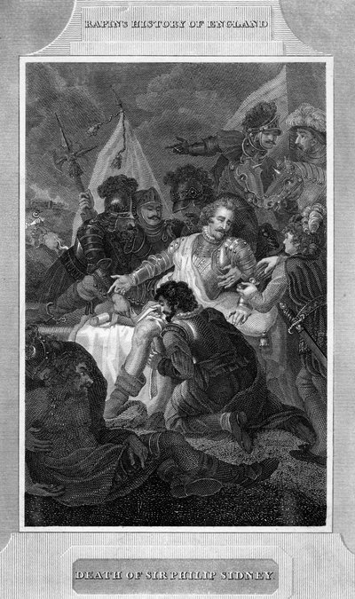 Sir Philip Sydneys død, 1586 c1815 af Unbekannt